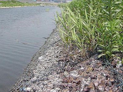 生態(tài)格賓籠在亦莊新城濱河森林公園工程